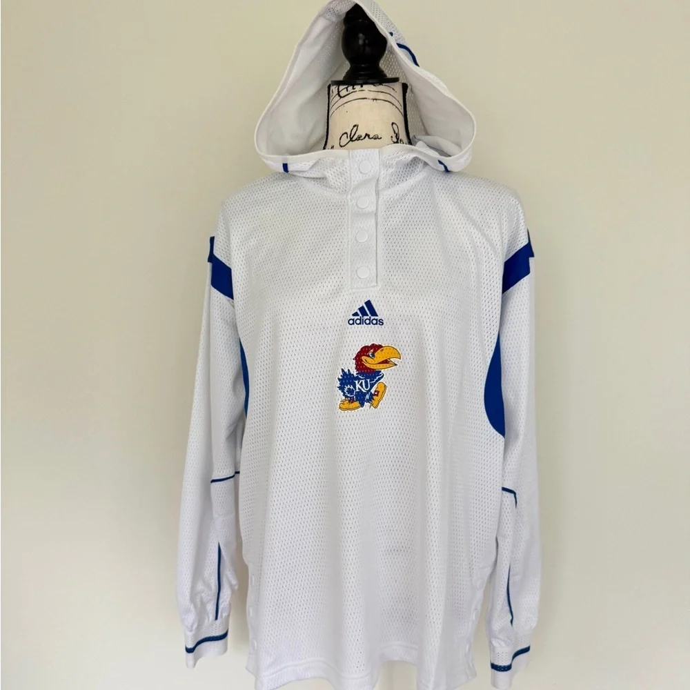 Adidas Kansas Jayhawks Jersey Hoodie KU Basketball College Sz L‎ Collegiate